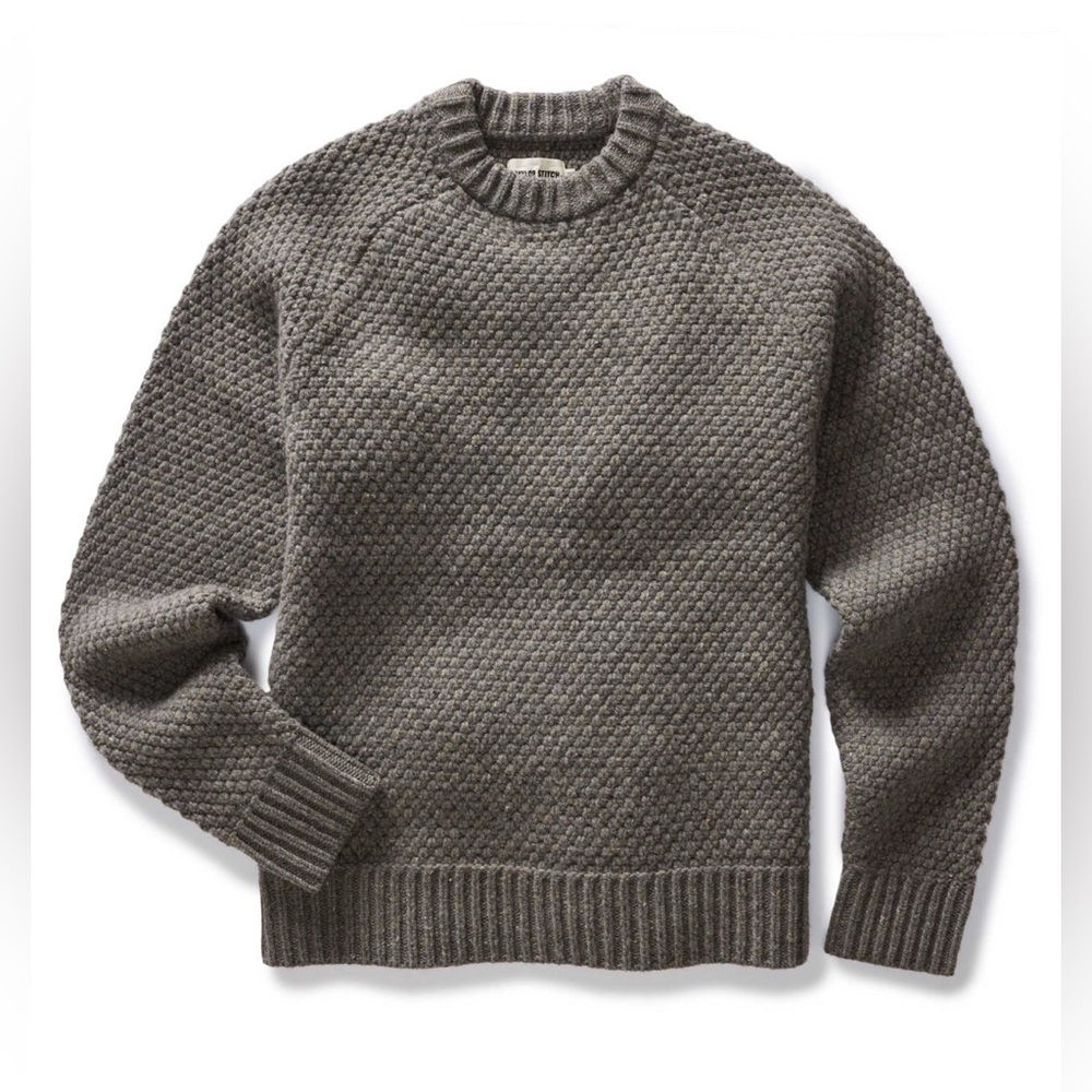 The Fisherman Sweater | 38/S | Taupe Merino | Taylor Stitch | NWOT